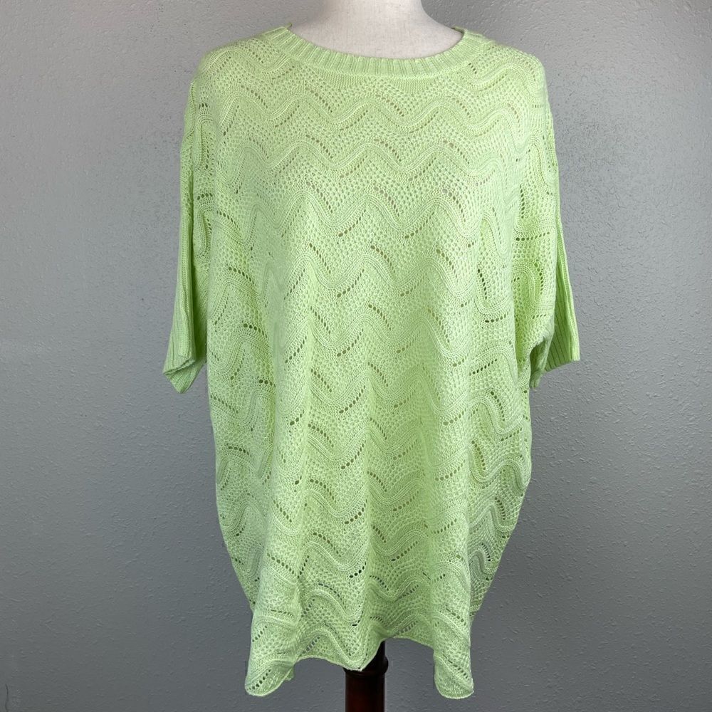 NWT Metaphor Green Loose Knit Oversized Sweater Size L